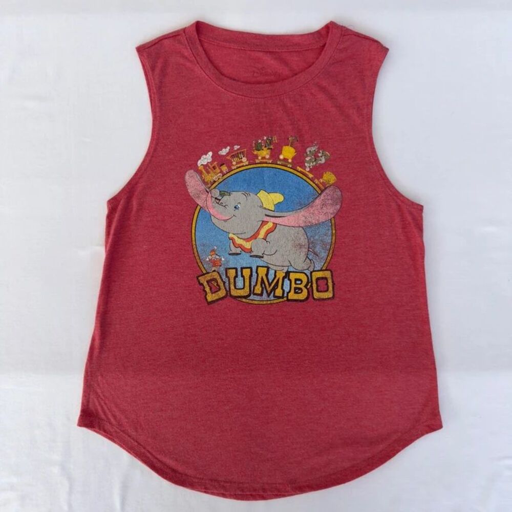 Disney Dumbo Graphic Red Sleeveless Top Size Medium